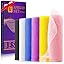 Pink, Yellow, Purple, Blue, Black, Off-white