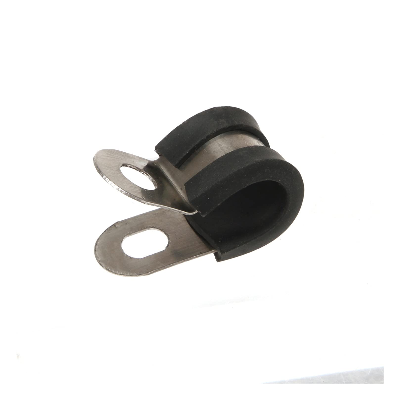 yaoqijie - Manguera de retención de acero inoxidable con revestimiento de goma negra, abrazaderas en P, abrazadera en P, 6 mm, 8 mm, 10 mm, 12 mm, 14 mm, 16 mm, 20 mm, 24 mm, duración (tamaño : 20 mm)