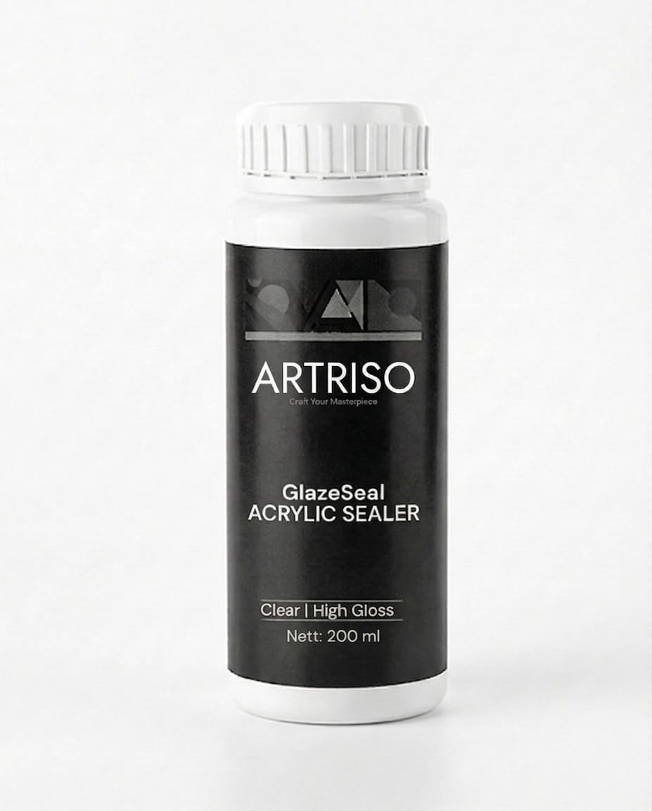GlazeSeal -High-Gloss Acrylic Sealer for Eco-Resin & Concrete (Jesmonite Alternative) Water-Based Clear Protective Top Coat for Coasters, Trays & Crafts|Non-Yellowing, 200ml -Milky White-image-25