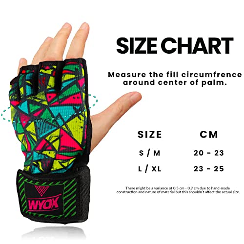 Hand Wraps Boxing Inner Gloves - Gel Elasticated Padded Bandages Under Mitts Long Wrist Support For Mma Muay Thai Kickboxing Martial Arts Training | Fist Protector (Provocative Picasso, S/M) #TOP4