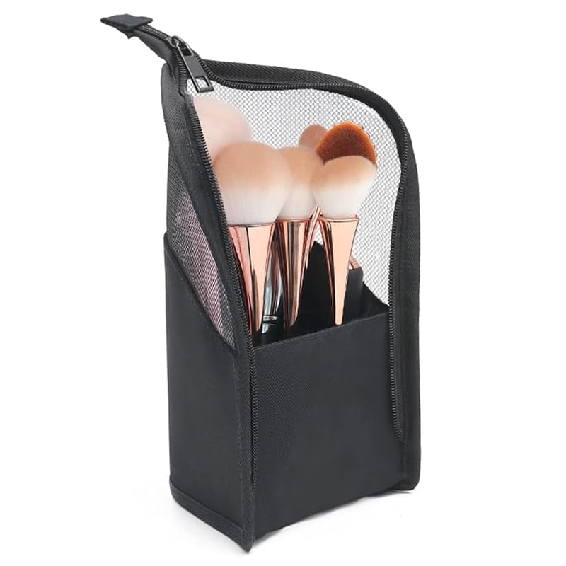 Estojo de viagem para pincel de maquiagem – Organizador portátil de alta capacidade para pincéis de maquiagem, Preto, Estojo de viagem para pincel de maquiagem