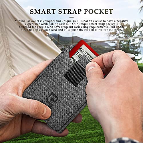 Enigma Dapper Pu Leather Bifold Front Pocket Slim Wallet For Men, Aluminum Metal Travel Tactical Rfid Blocking Card Holder Money Clip, Ideal Men's Gift (Grey) #TOP3