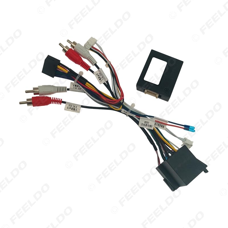 Car for Audio 16PIN DVD Player Power Calbe Adapter with Canbus Box for Fiat Doblo 500L Bravo Doblo Stereo Plug Wiring Ha - (Color Name: B only canbus Box)