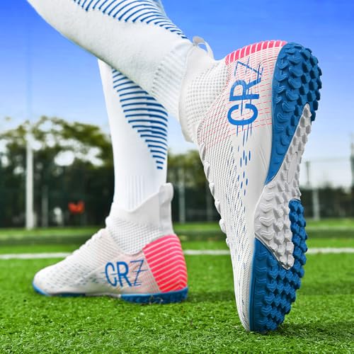 Image of Soccer Cleats for Mens Womens Indoor Turf Soccer Shoes Youth AG TF Training Football Boots Unisex