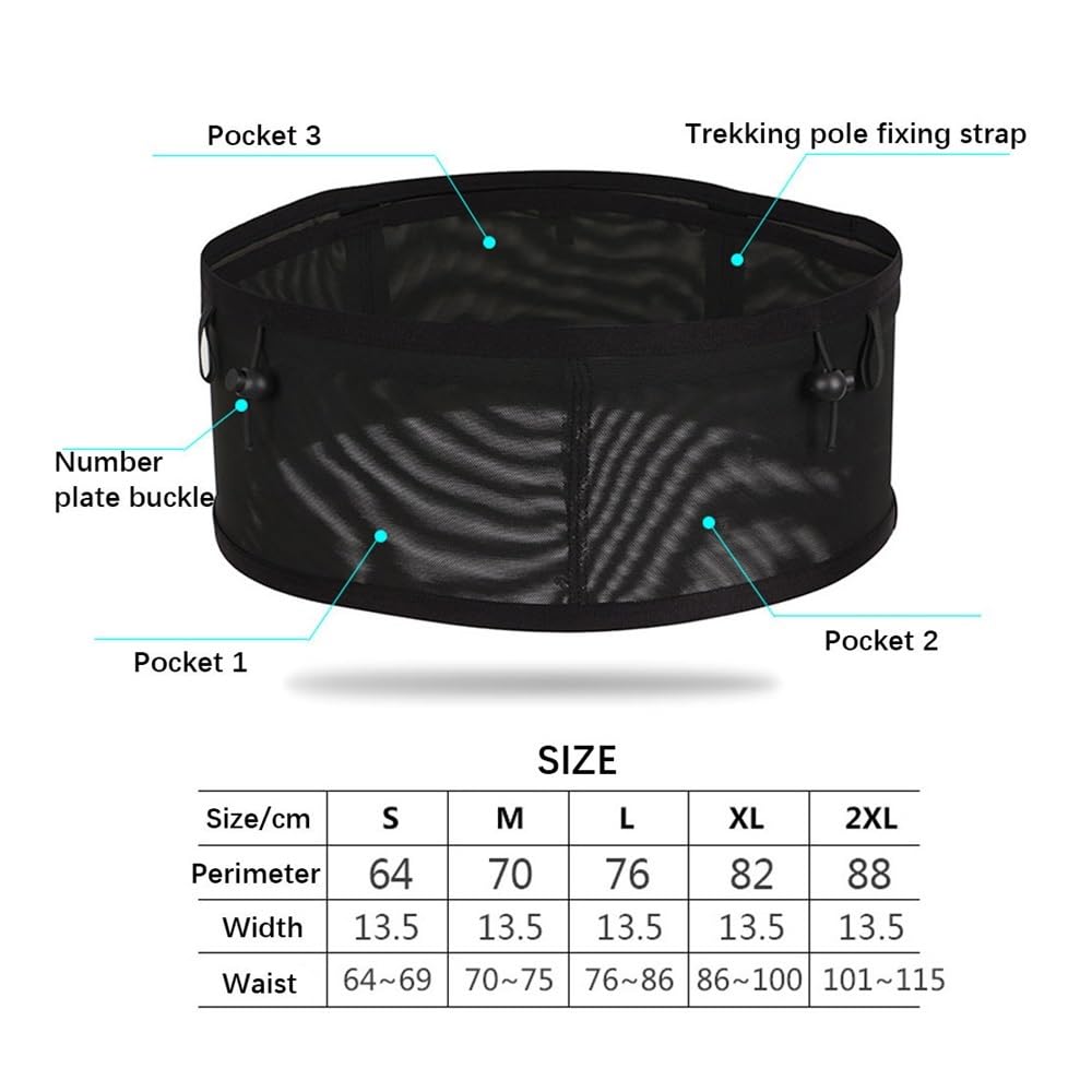 Torba do biegania pas sportowy etui na telefon mężczyźni kobiety ukryte etui na zewnątrz siłownia torby sportowe pas do biegania pas biodrowy na rower, L, 2PCS