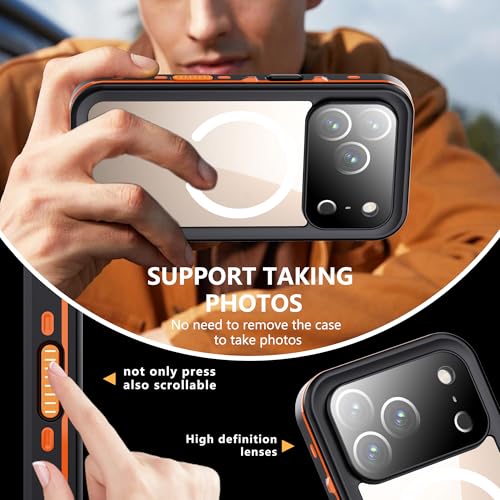 Coque iPhone 17 Pro silicone orange anti-choc et étanche - 5