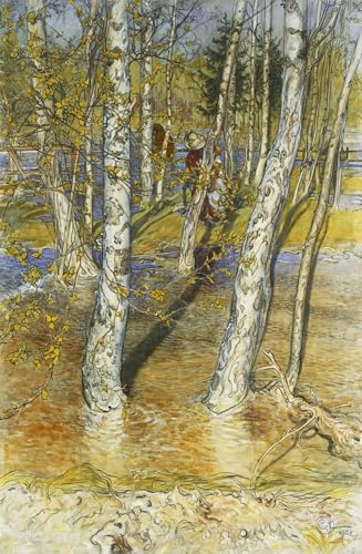 Toile Springflood Carl Larsson Décoration Salon Portrait Artistique pour un Intérieur Chaleureux