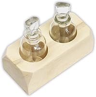 ToolUSA Premium Acid-Resistant 10ml Glass Bottles Set with Secure Wooden Tray for Gold Testing Pros