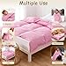 ZPECC Toddler Goose Down Comforter, 41x48 Hypoallergenic Baby Duvet Insert, Soft Lightweight All Season Quilt Blanket for Crib Daycare Stroller Pink