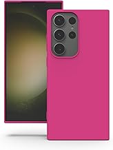 YATWIN Silicone Case for Samsung Galaxy S23 Ultra 5G, Soft-Touch, Shockproof, DustProof, Antiskid Full Body Armour Phone Cover for Samsung Galaxy S23 Ultra 5G - Magenta
