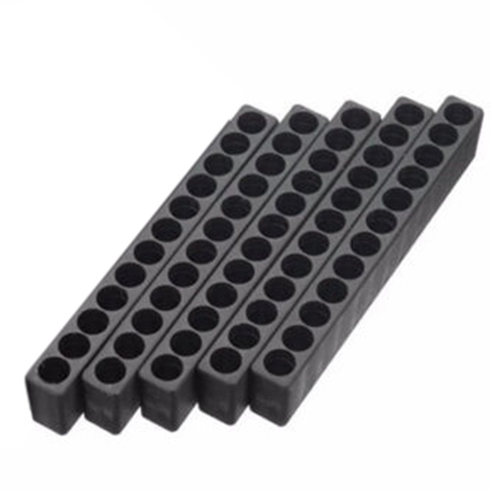 FiTspi 5pcs Screwdriver Head Storage Set 12 Holes Hex Shank Screwdriver Bit Holder Driver Hex Head Storage Case Black