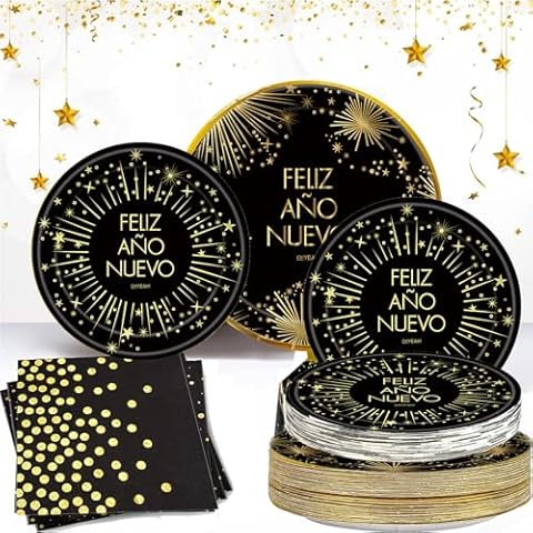 LUCKKYY 2025 New Year Party Supplies Set Cover