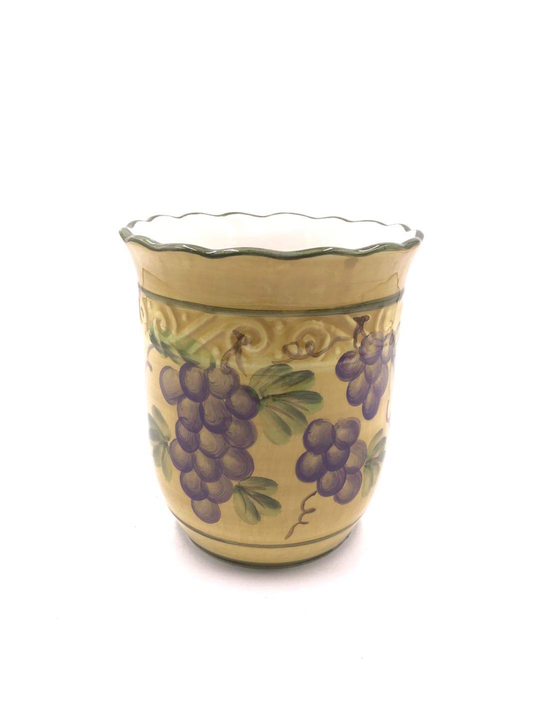 ACK Utensil Holder, Utensil Crock, Modern Kitchen Decor, Kitchen Storage (Grape)