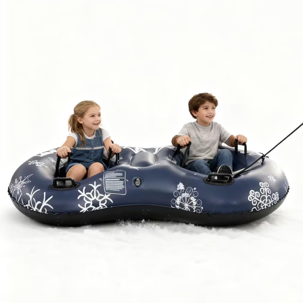 Trineos Inflables JanTeelGO 167cm Doble Jinete para Adultos Pesados con Línea de Remolque