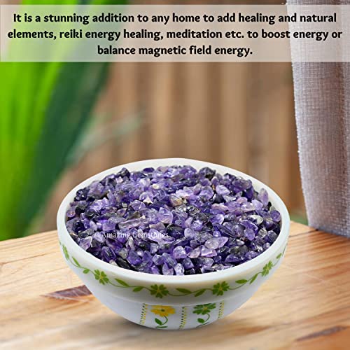 Image of Amazing Gemstone Amethyst Crystal Chips and Rocks - 1000+ Carat Bulk Aquarium Gravel, Small Tumbled Stone Chips and Tiny Crystals for Fish Tank Decoration (Natural AAA Grade Gemstones)