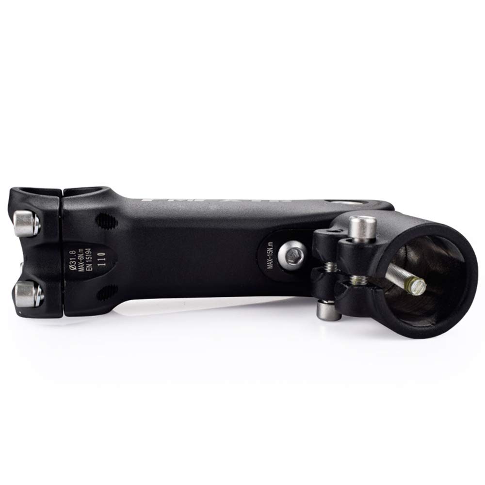 CYSKY rower regulowany trzpień 31,8 90 mm/110 mm 0-90° stop aluminium MTB trzpień kierownica do rowerów górskich, szosowych, MTB, BMX, jazdy na rowerze (110 mm)