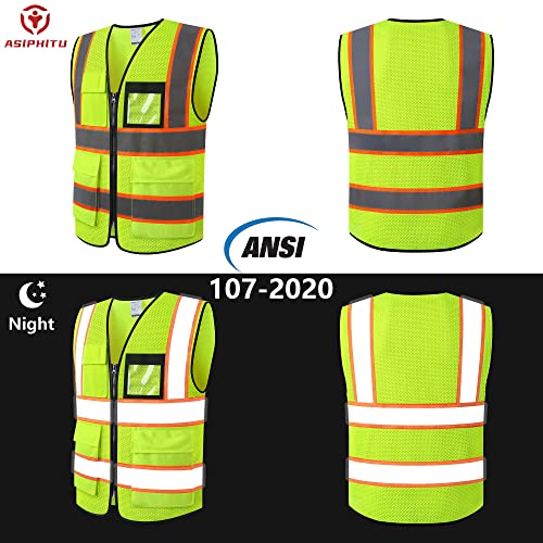 Image of Reflective Safety Vest for Men Women Construction Vest Meet ANSI /ISEA Standard