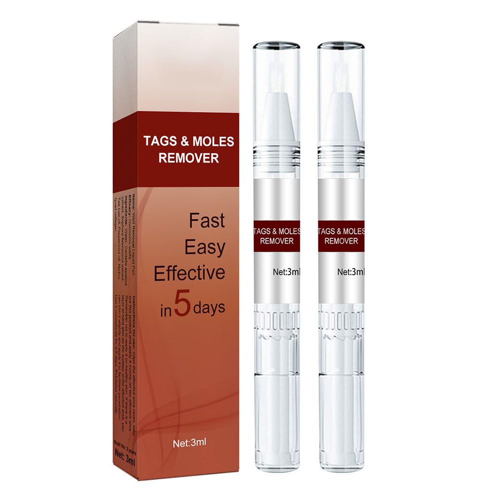 Removedor de lunares, borrador de lunares, removedor de lunares, bolígrafo líquido natural no irritante, fácil eliminación de etiquetas de piel para cara, cuerpo, cuello, axilas, restaurar la salud y