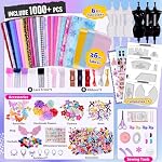 1000+Pcs Fashion Design Kit pour les filles avec 6 Mannequins - Trousse de couture pour les enfants de 6 à 12 ans, Jouets d'apprentissage DIY Arts & L'artisanat pour les filles Âge 6, 7, 8, 9, 10-12, Cadeaux d'anniversaire pour les jeunes filles