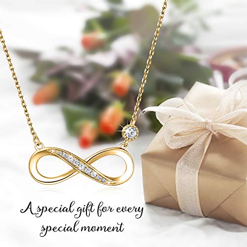 Billie Bijoux Infinity Necklaces 925 Sterling Silver Necklace Love Pendant White Gold Plated Women Necklace Gifts for for Women2