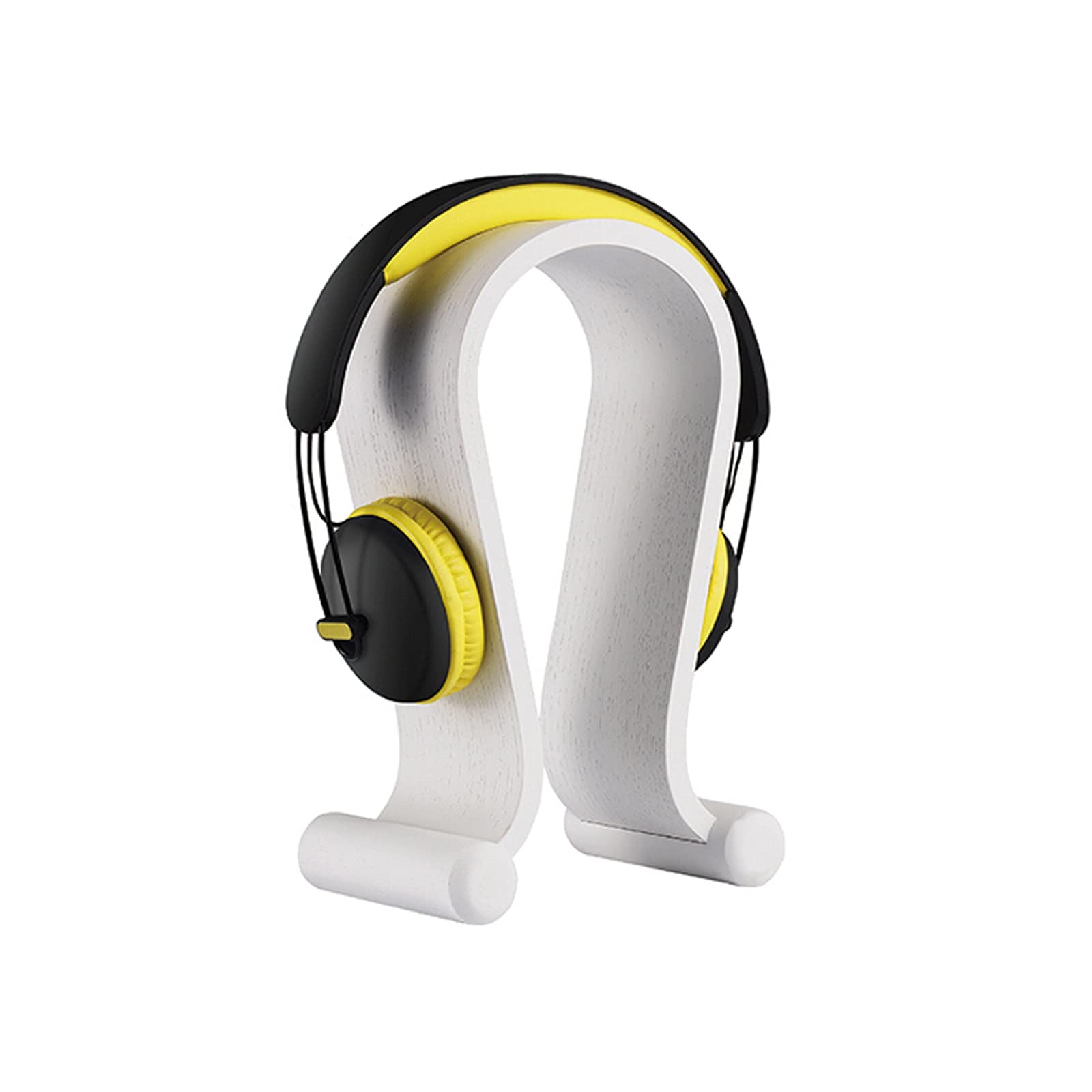 MRKU Headphone Stand Holder Headset Hook Hanger Desktop Wooden Simple Protection for PC Gaming in Internet Cafes