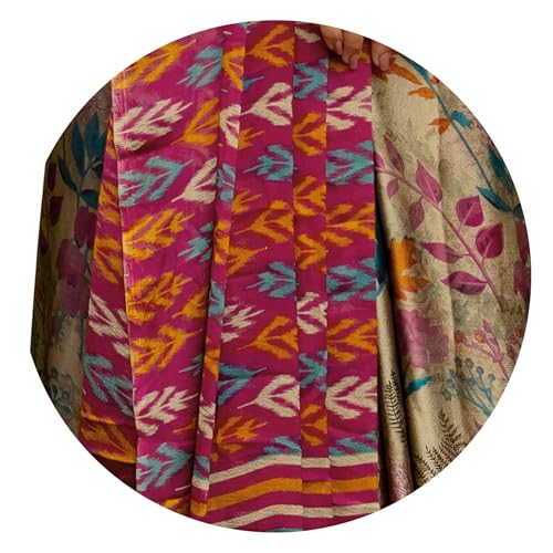Image of MIRCHI FASHION Saree for Woman Chiffon Floral Printed | Breathable Lightweight Summer Sari for Office and Home Use with Blouse Piece (Available in 20 Colors)