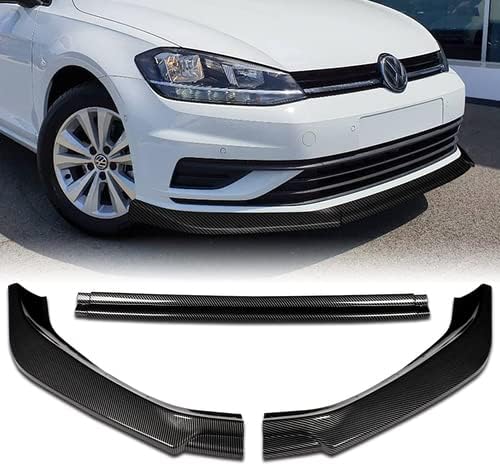 3 Pieces Front Bumper Lip Spoiler Splitter Side Body Kit Trim Protection Compatible with 2018-2021 Volkswagen Golf MK7.5 Model, 2019 2020 (Matt Black)