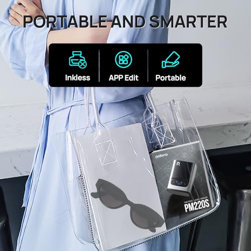 Polono PM220S Label Maker Machine With Tape, 2 Inch Bluethooth Portable Thermal Label Printer thumb #4