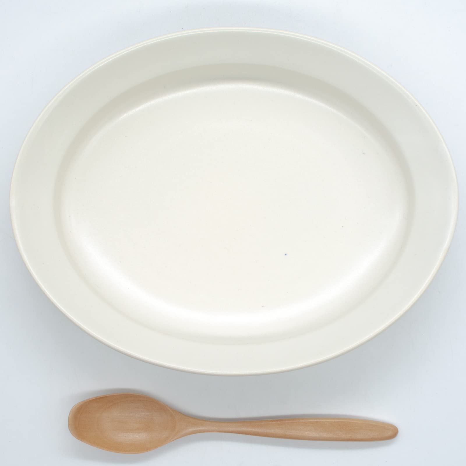 Mino Ware Oval Curry Bowl with Wooden Spoon