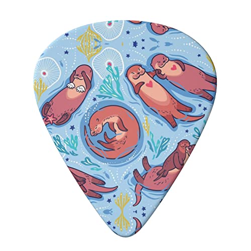 Lot de 6 médiators en forme de loutres marron pour guitare acoustique, guitare électrique, basse, ukulélé – fins, moyens… - Les Beatles, Paul McCartney, John Lennon, RIngo Starr, George Harrison Lot de 6 médiators en forme de loutres marron pour guitare acoustique, guitare électrique, basse, ukulélé - fins, moyens… – Image 4