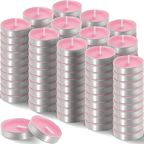 Amylove 200 Pcs Pink Tea Lights Cover