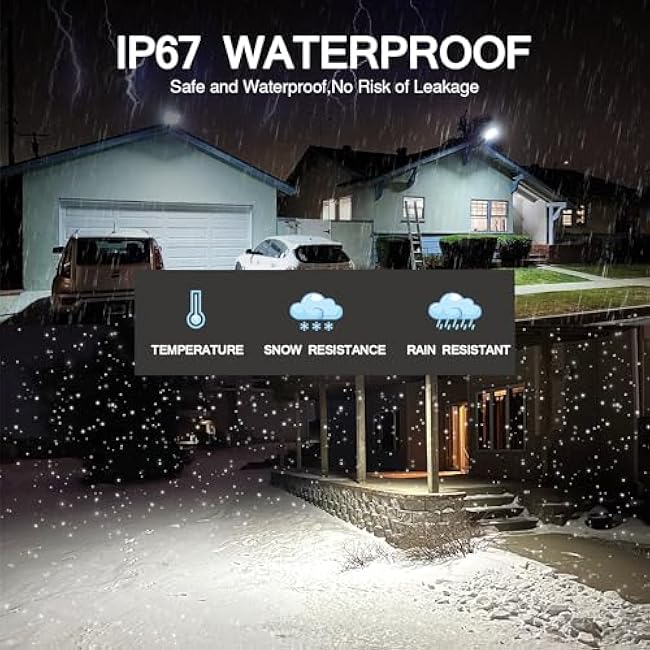 Waterproof Solar Lights Outdoor for Patio & Yard, Dusk to Dawn Motion Sensor Security Lighting, High Brightness Solar-Powered Garden Pathway Lamps-2 Pack