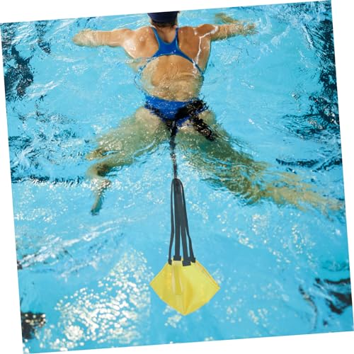 Paracaídas de resistencia para natación Luxshiny amarillo para adultos y adolescentes miniatura 3