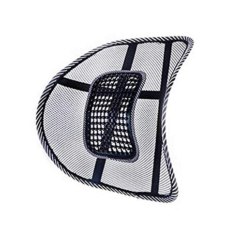 Thaweesuk Shop New Cool Vent Cushion Mesh Back Lumbar Support New Car Office Chair Truck Seat Black Cover Home Foam Memory Pillow Breathable Black 15.7 inches L x15 W