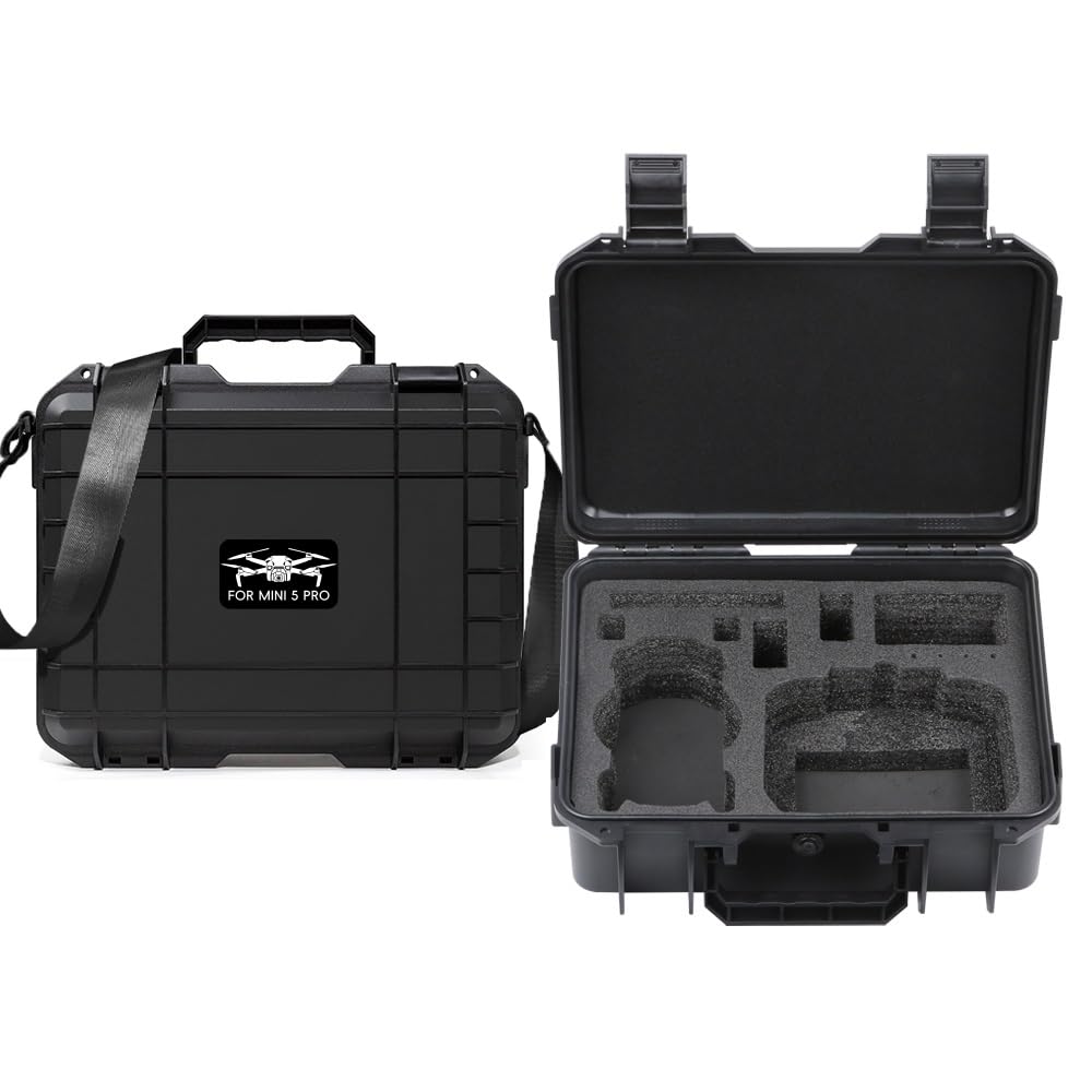 Etui ochronne do DJI Mini 5 Pro, odporne na wstrząsy, twarde pudełko do przechowywania z paskiem na ramię, organizer na dron, RC2/RC-N3 pilot zdalnego sterowania, uchwyt na akcesoria do Mini 5 Pro