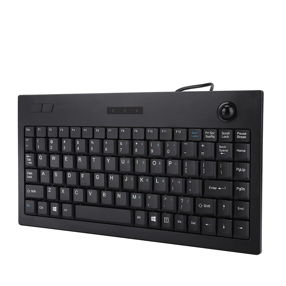 Ultra Cienka Mini Klawiatura Przewodowa, Przemysłowa Cicha Klawiatura Biznesowa USB, Wytrzymała z matą antypoślizgową z antypoślizgową konstrukcją i funkcją Plug and Play, Idealna do Biura,