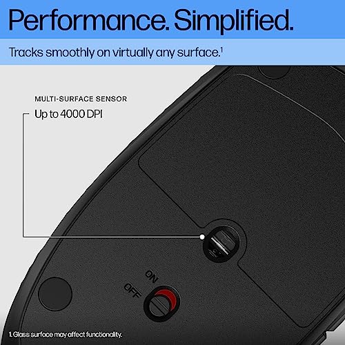 HP 420 Programmable Bluetooth Mouse - Bluetooth with Swift Pair to 3 Multi-Devices, 2-Year Battery, 4K DPI, Quiet clicks, Compatible with Windows/Mac/Chromebook, Laptop, Notebook Black (7M1D3AA) - image 5