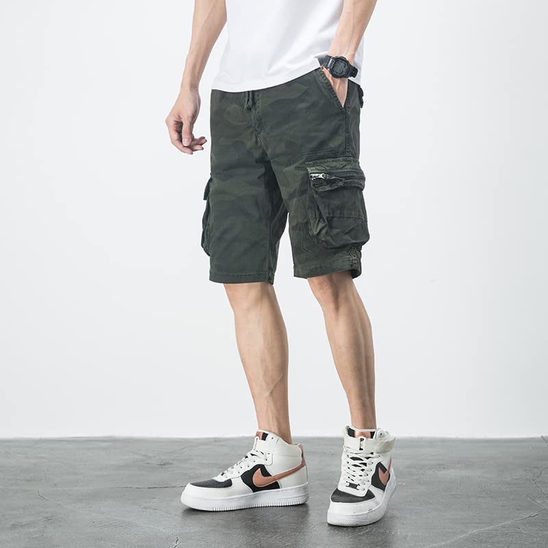 Short cargo homme ample camouflage bleu pour ne plus étouffer