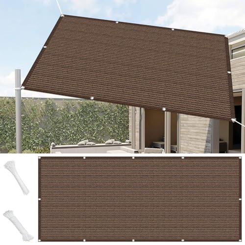 Bâche d'ombrage 1.5 x 7.5 m stop chaleur et vent pour grand balcon exposé