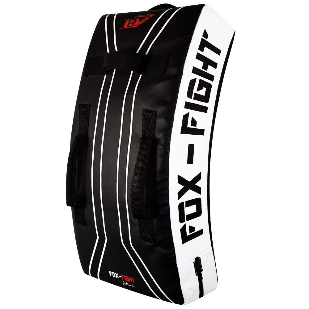 FOX-FIGHT B7 Kick Schlagschild gekrümmt professionelle hochwertige Qualität Pratze Schlagpolster gerade Training Grappling Sparring Muay Thai Kickbox Freefight Kampfsport