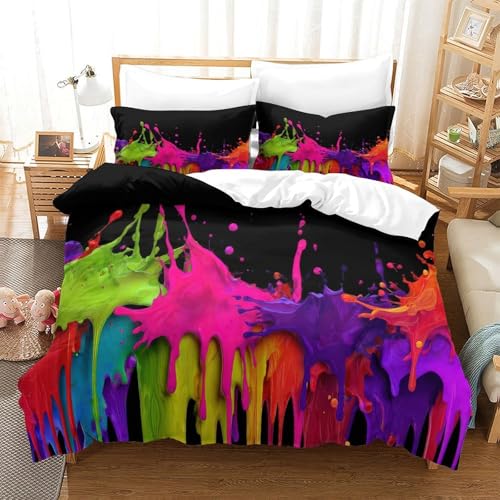 Housse de couette 3D microfibre ultra douce de qualité premium 140x200 - 3