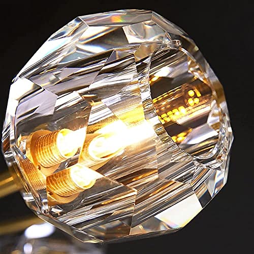 Chandelier MODIAL en or brossé, la suspension luxe postmoderne