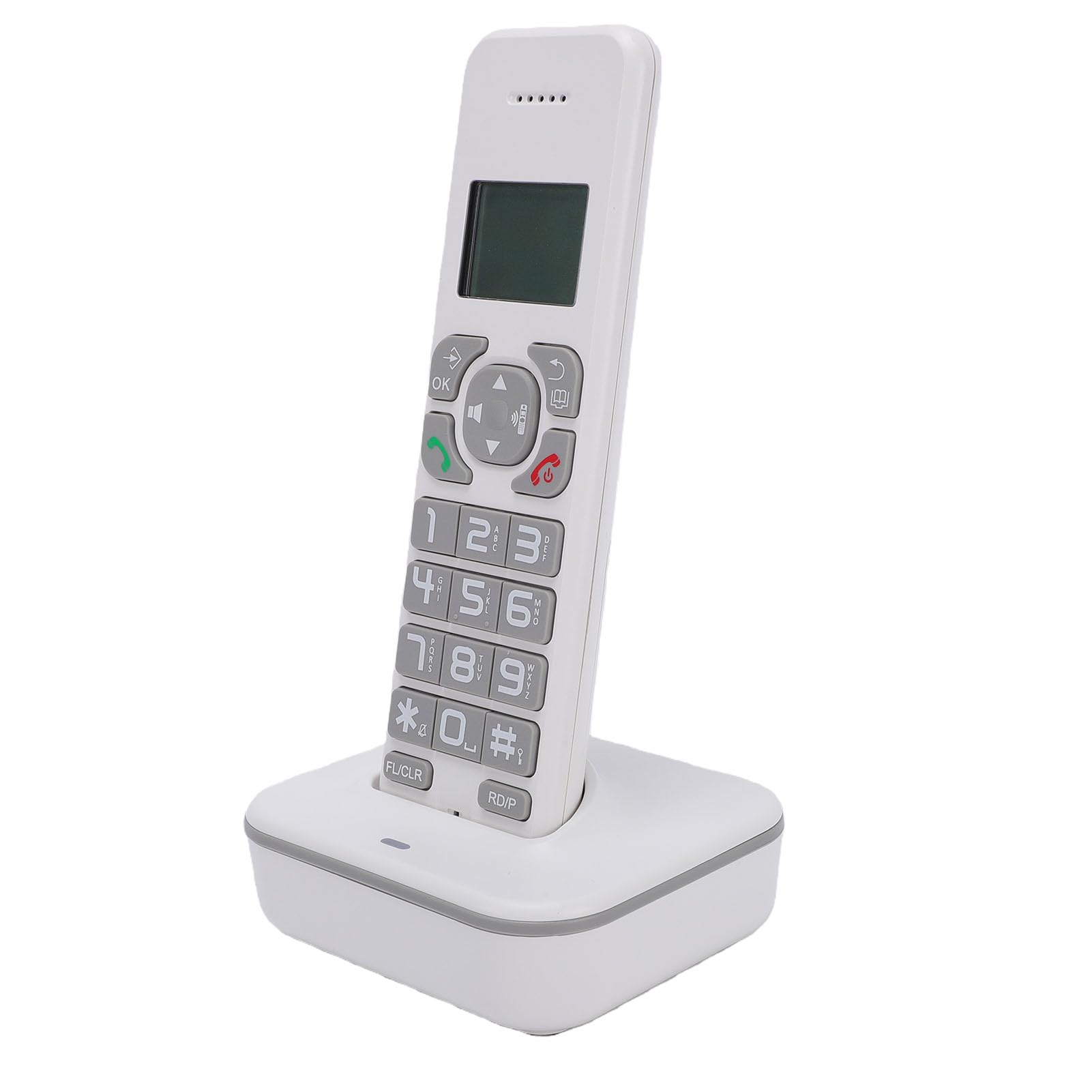 Zunate Telefono Fisso Cordless con Display LCD (Spina europea) | Blocco chiamate intelligente, display LCD a 3 righe, 10 suonerie, espandibile fino a 5 ricevitori, volume regolabile