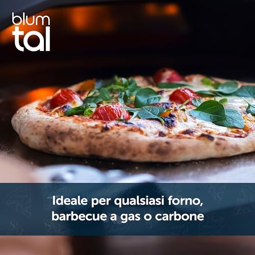 Blumtal Pietra Refrattaria Per Pizza Da Forno - Pietra Lavica Per Barbecue A Gas - Resistente Al Calore Fino A 900 °C - Pietra Refrattaria Da Forno E Griglia - Pietra Ollare Pizza - 3