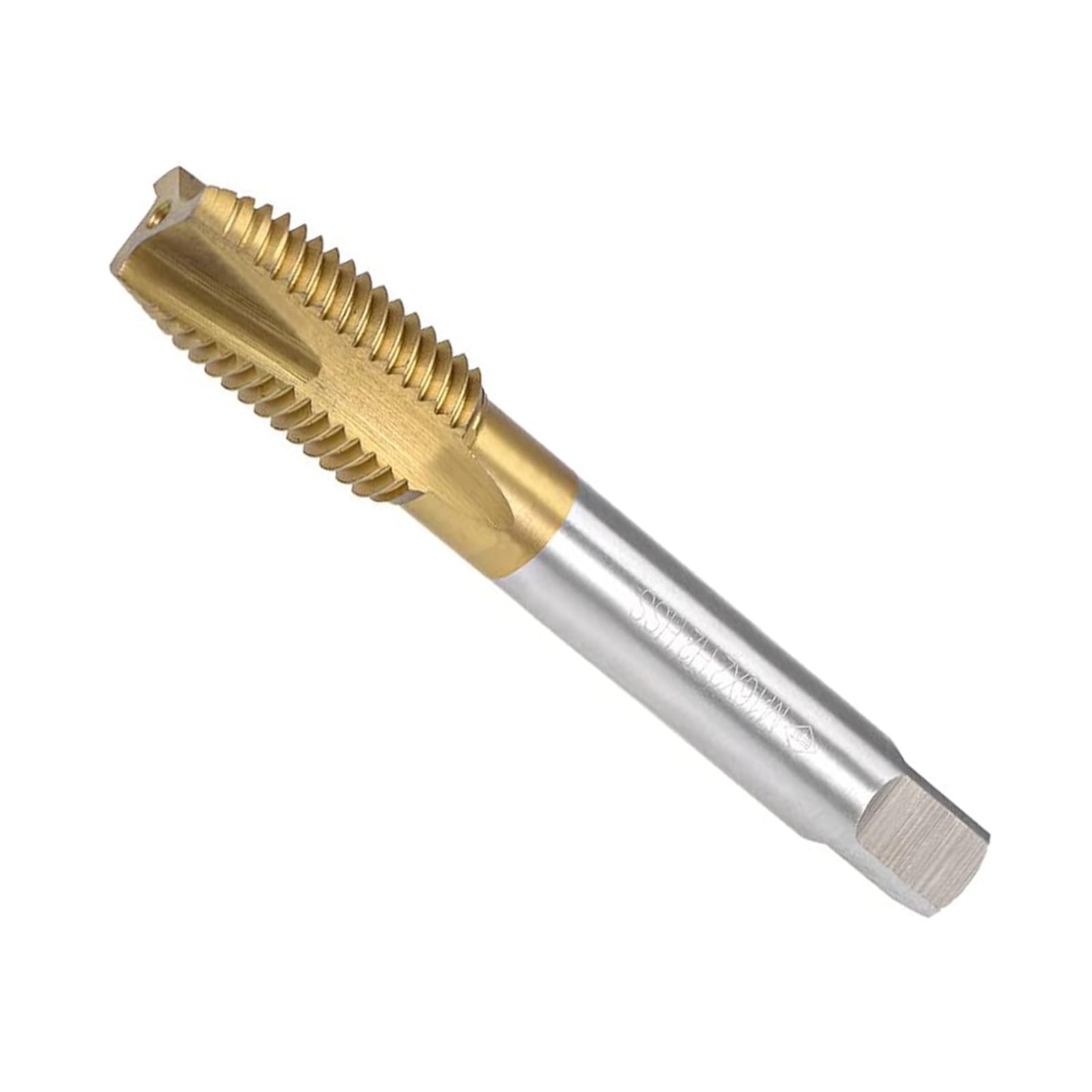 Unifizz Spiral Point Plug Threading Tap M16 x 2, Metric Machine Screw Tap, HSS Titanium Coated Ground Threads H2 3 Flute Thread Tapping Bit for Thread Repair, 1Pcs