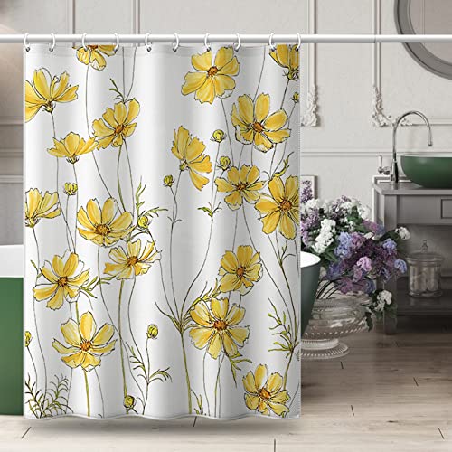 Rideau douche imprimé chrysanthème KnSam 240x200cm polyester - 5