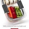 Rubbermaid Brilliance Meal Prep Containers, 2-Compartment Food Storage Containers, 2.85 Cup, 5-Pack, BPA-Free, Clear/Grey #4