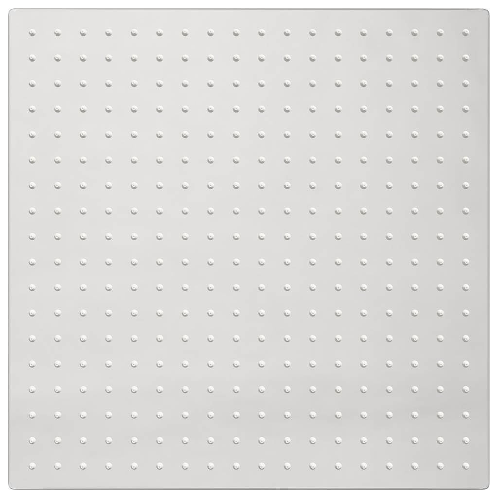 Deszczownica 40 x 40 cm, kwadratowa, stal nierdzewna 304, wysoki połysk, duża głowica prysznicowa z 324 dyszami silikonowymi, deszczownica do montażu na ścianie lub suficie