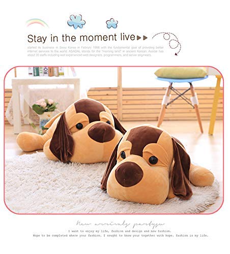 Image of Tickles Cute Lying Dog Soft Stuffed Plush Animal Cushion for Kids Girl Birthday Car (Color: Brown Size: 30cm)