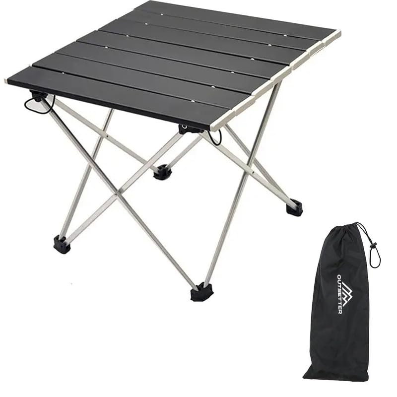 Vivo Technologies Lightweight Portable Camping Table,Outdoor Folding Table Compact Roll Up Tables Easy to Carry and Clean,Tent Table for Camping, Picnic, Hiking, BBQ Home Use 55x40x37cm(Medium)